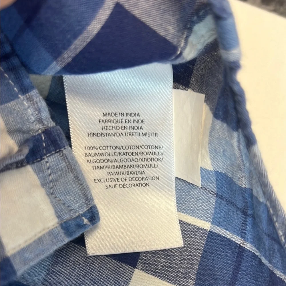 Boys Ralph‎ Lauren Navy and White Plaid Shirt